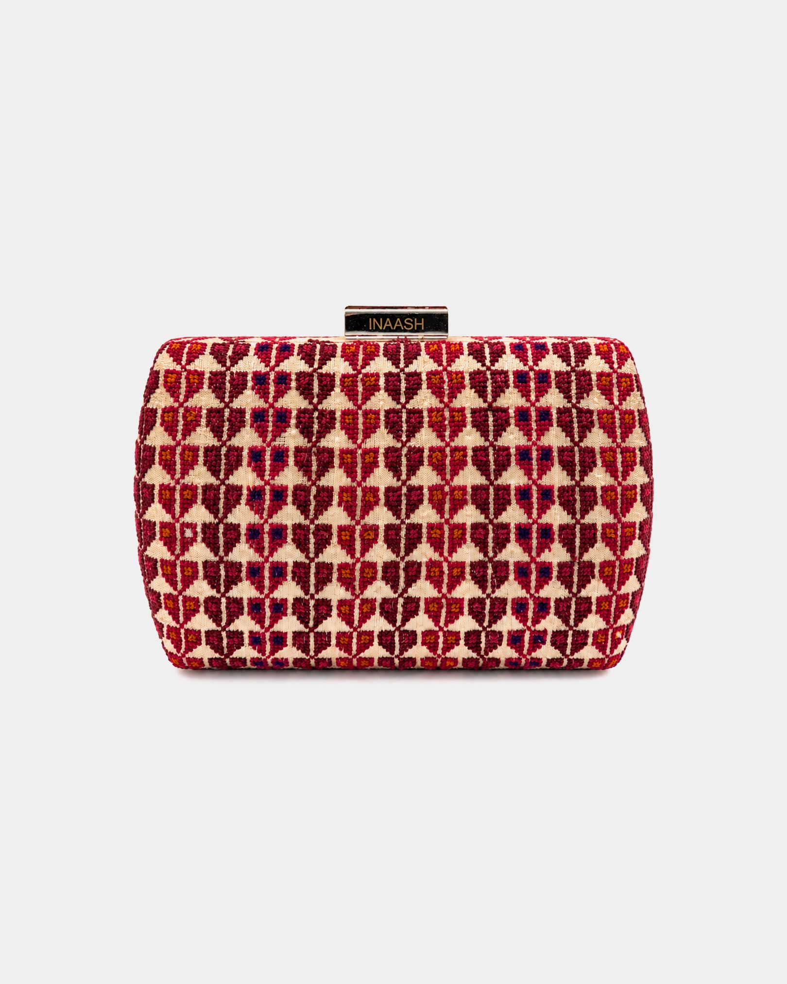 INAASH HandBag Clutch Flat Silk - Red