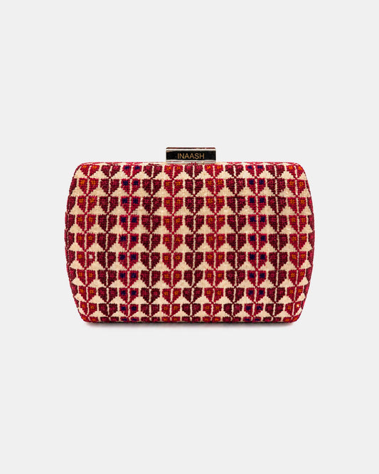 INAASH - HandBag Clutch Flat Silk - Red