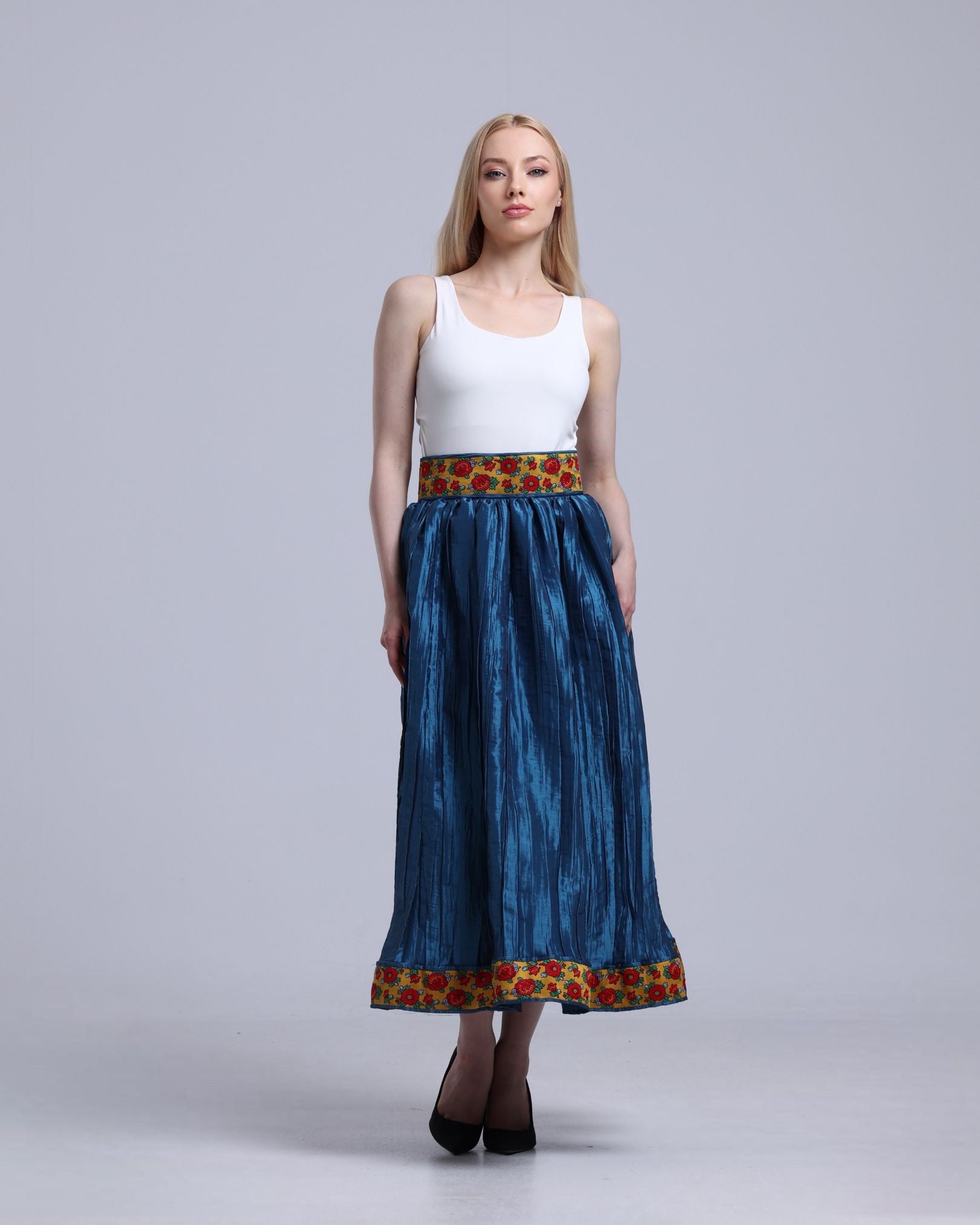 Midi Skirt with Shalky Print