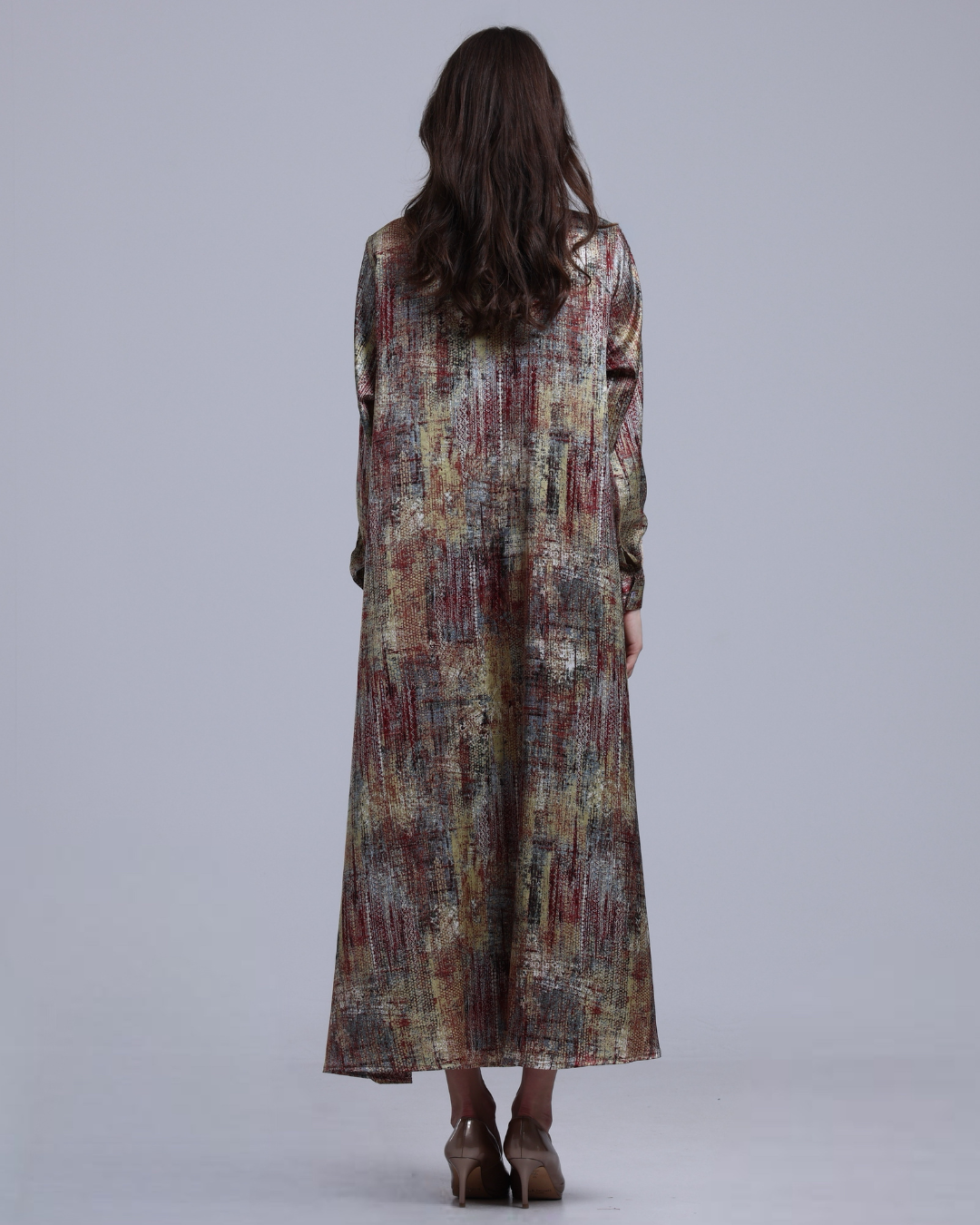 LA REINE - Printed Maxi Shirt Dress