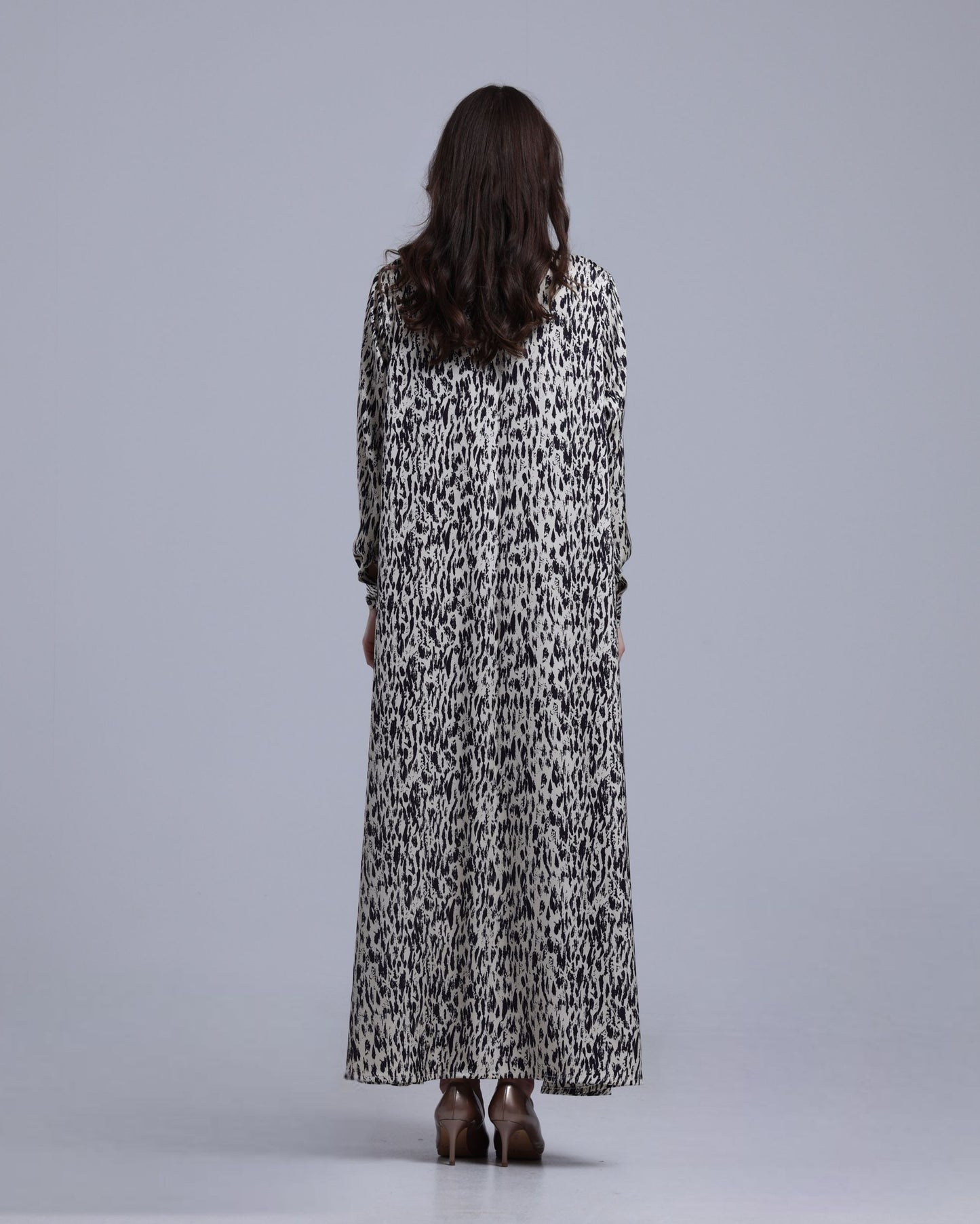 LA REINE - Printed Maxi Shirt Dress