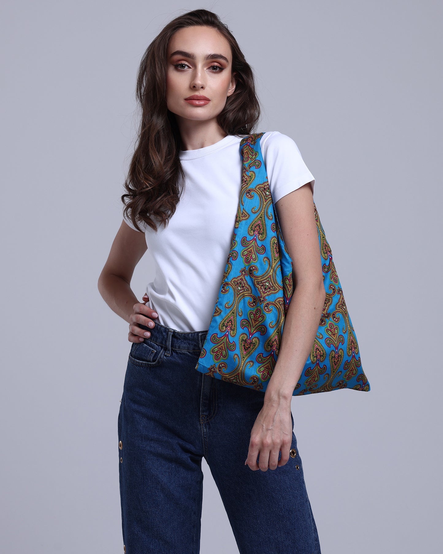 LA REINE - Paisley Print Tote Bag