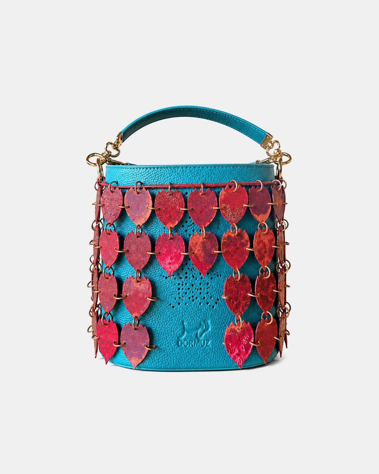 QORMUZ - Blue Al Dalam Leather Bag