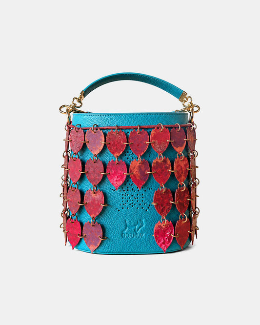 QORMUZ - Blue Al Dalam Leather Bag