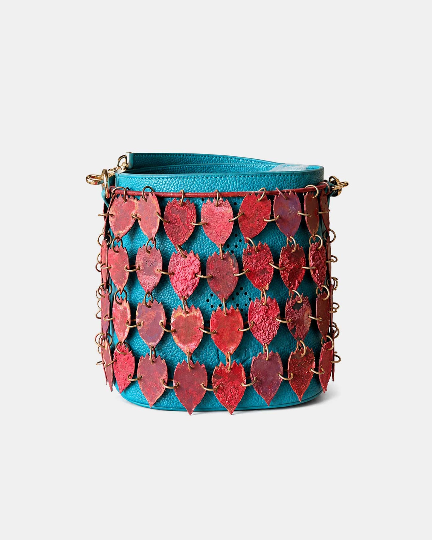 QORMUZ - Blue Al Dalam Leather Bag