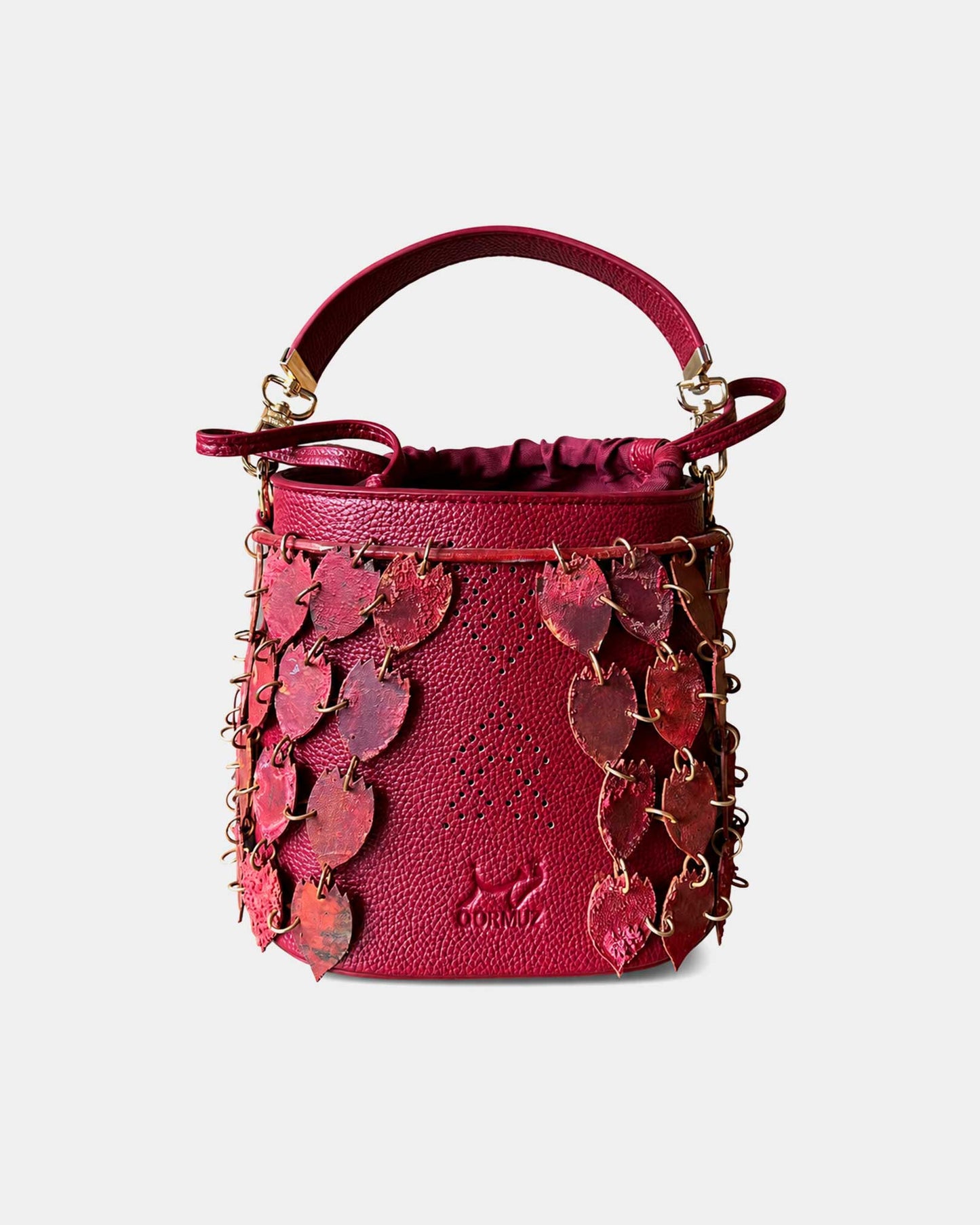 QORMUZ - Burgundy Al Dalam Leather Bag