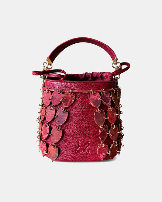 QORMUZ - Burgundy Al Dalam Leather Bag