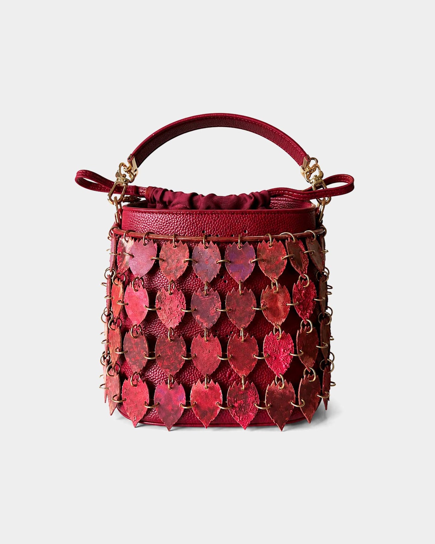 QORMUZ - Burgundy Al Dalam Leather Bag
