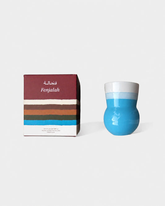 QORMUZ - Fenjalah Ceramic Blue Cup for Tea