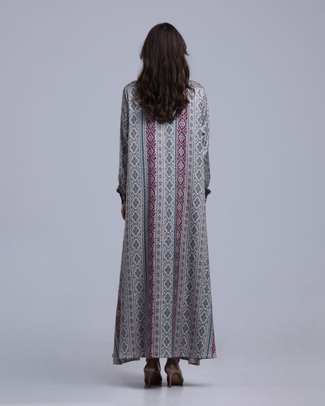LA REINE - Printed Maxi Shirt Dress