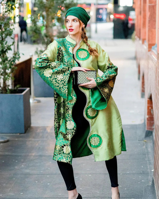 NOBLESSE - Silk Shantung Kimono Coat