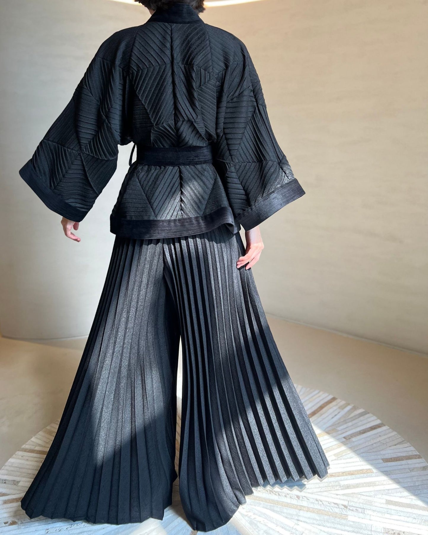 Black Sunny Pleated Trousers - FLounge