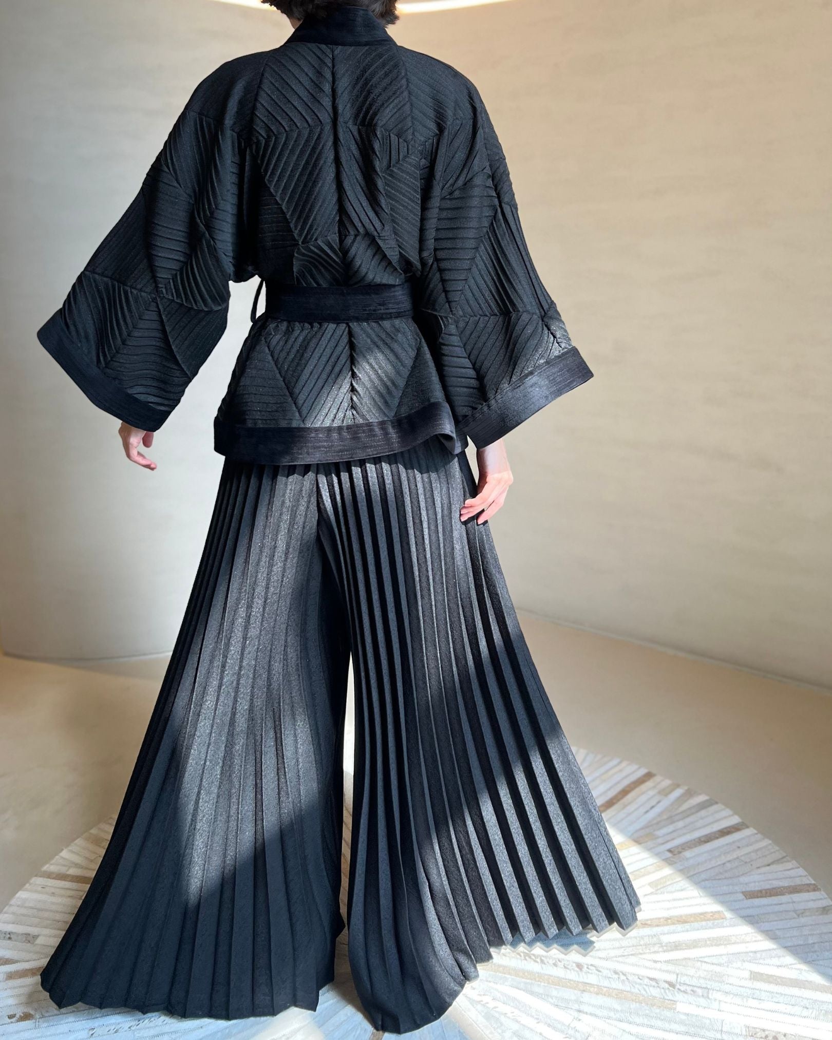 Black Sunny Pleated Trousers - FLounge