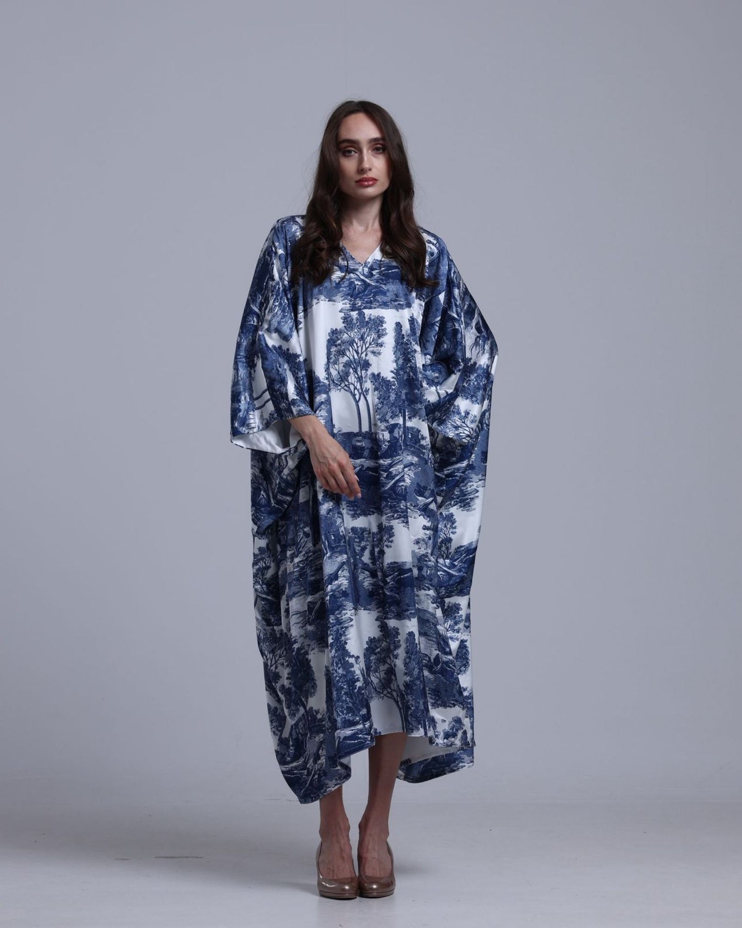 LA REINE - Toile-Print Batwing Kaftan