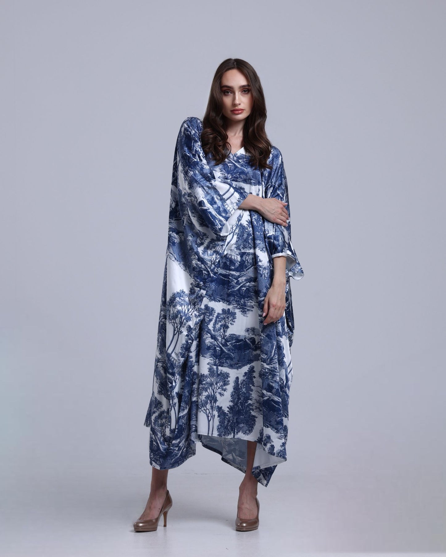 LA REINE - Toile-Print Batwing Kaftan