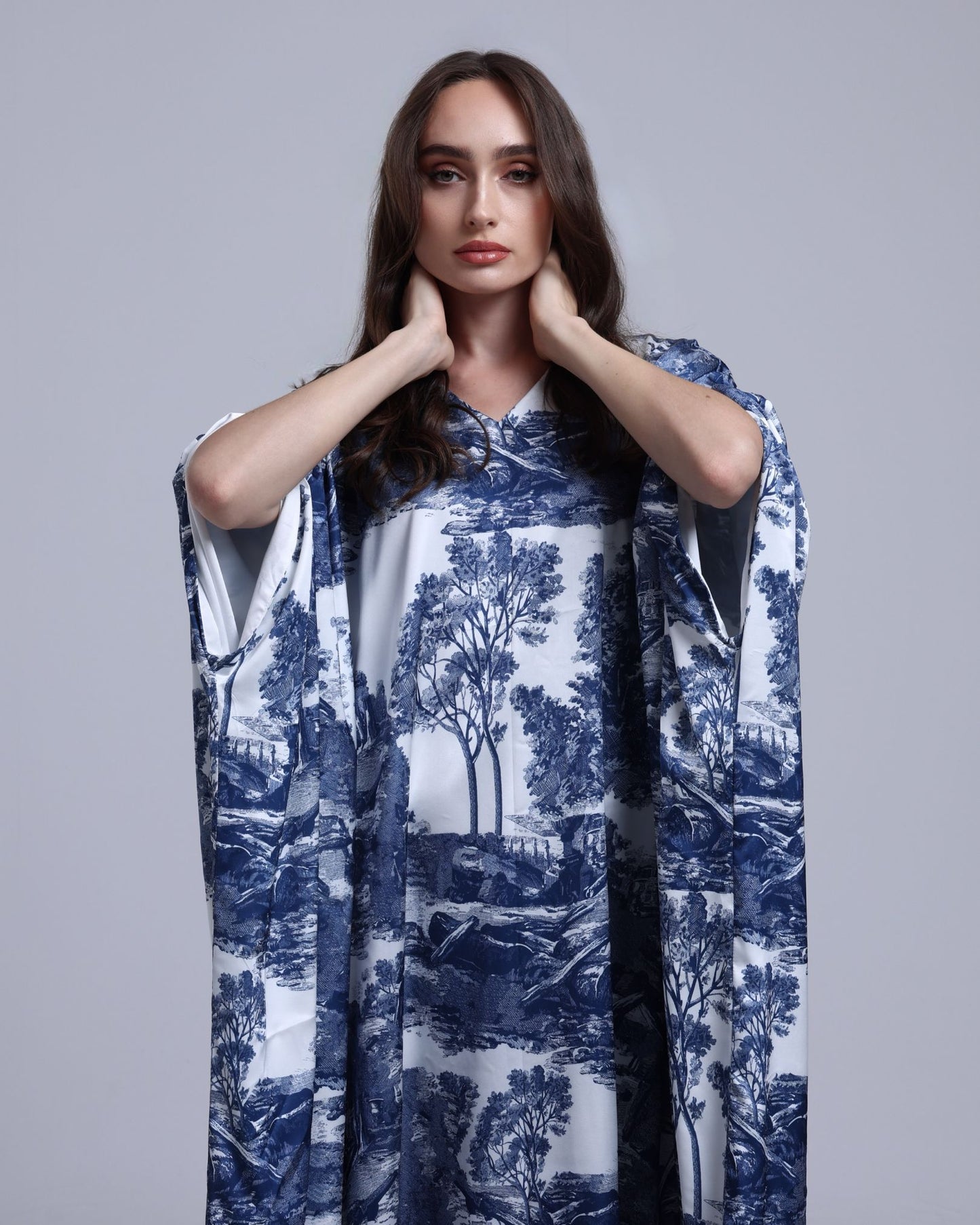 LA REINE - Toile-Print Batwing Kaftan