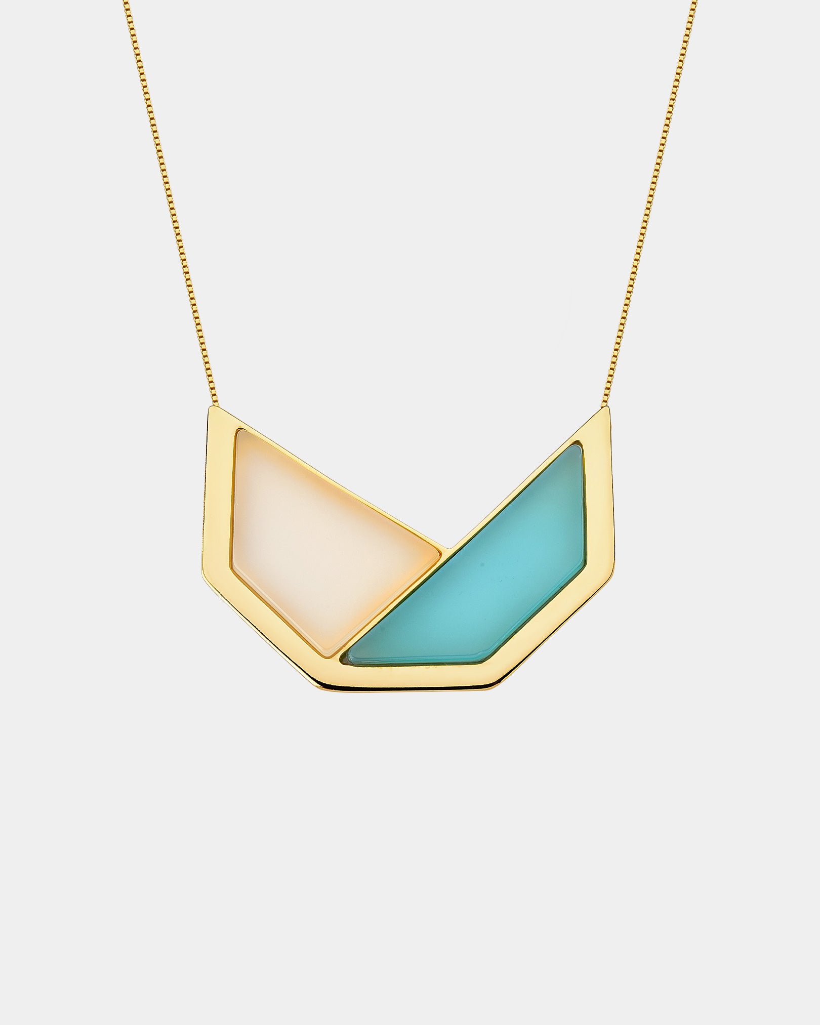 Ayla Rose Quartz & Blue Quartz Necklace