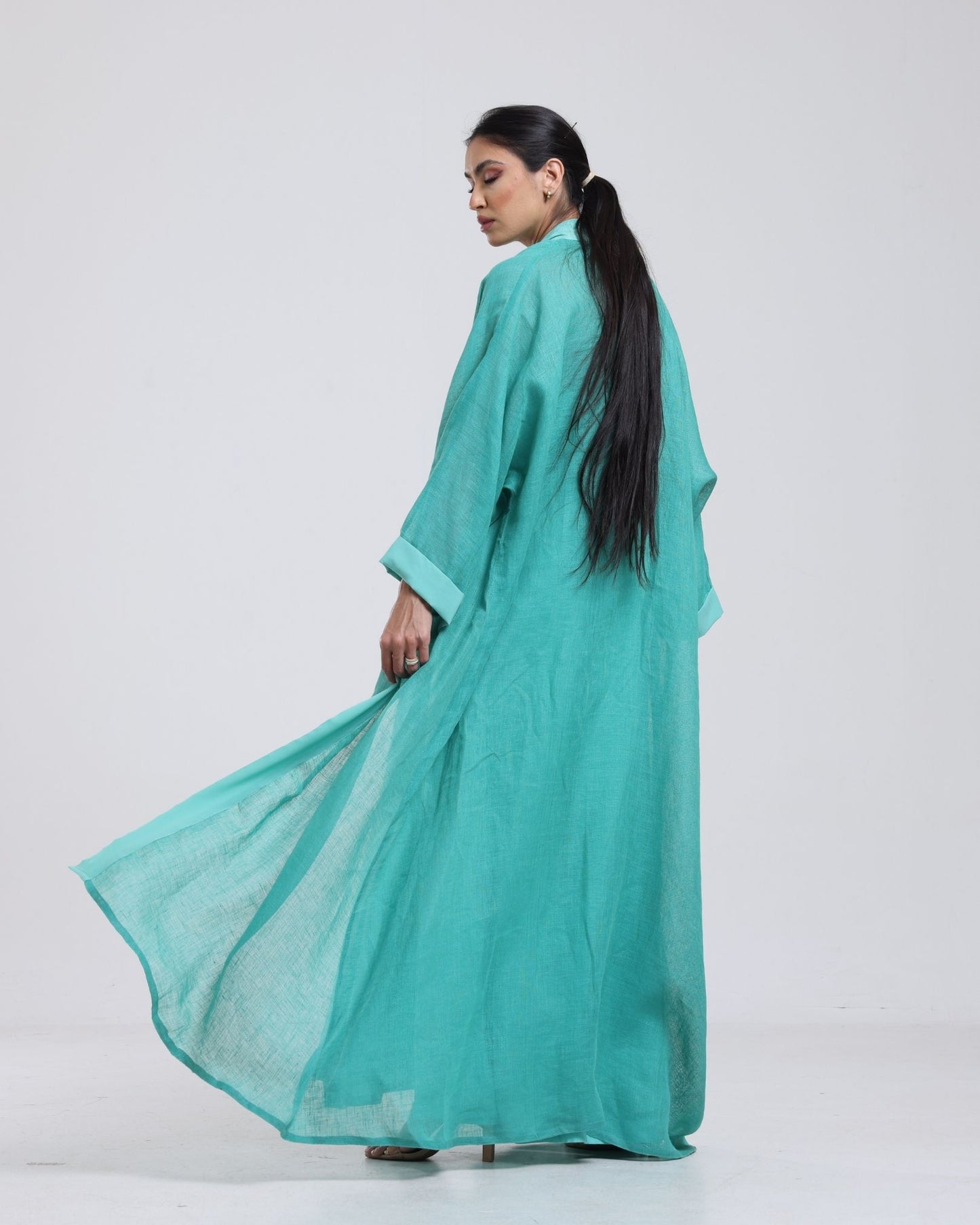 DALSH DESIGNS - Turquoise Abaya-Dress Ensemble