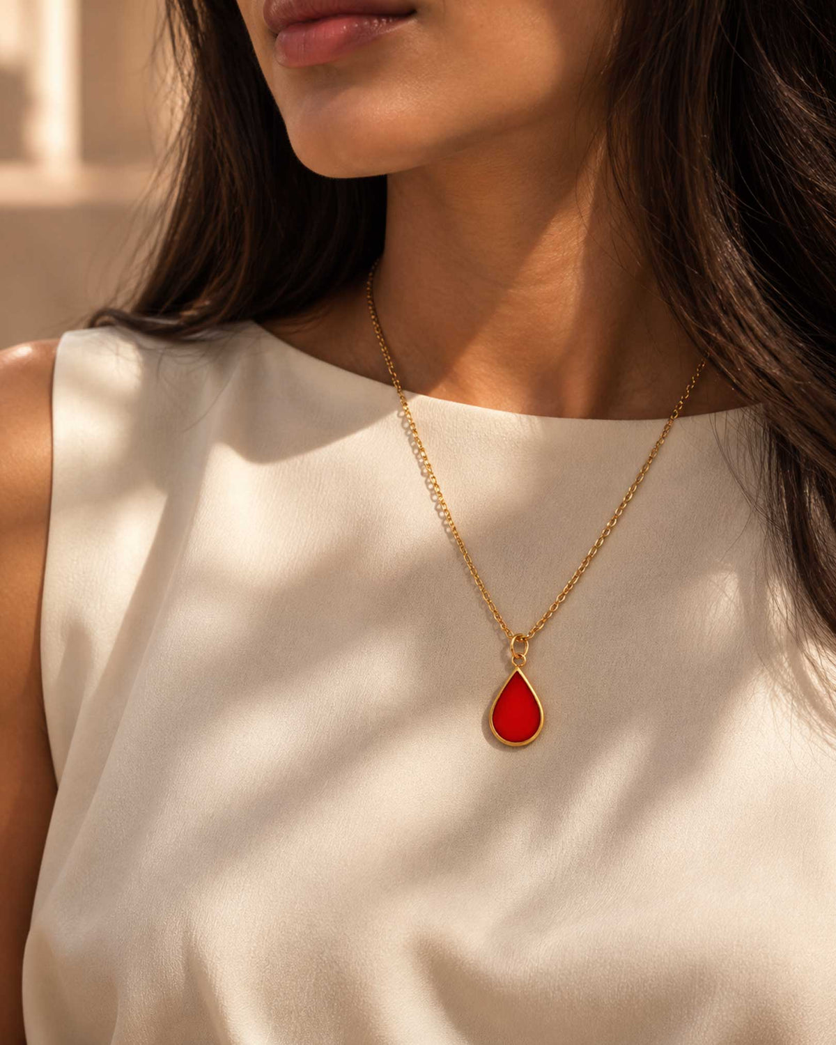 TURQUOISE MOUNTAIN - Chasma Drop Necklace Carnelian