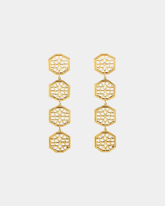 TURQUOISE MOUNTAIN - Jali Drop Earrings