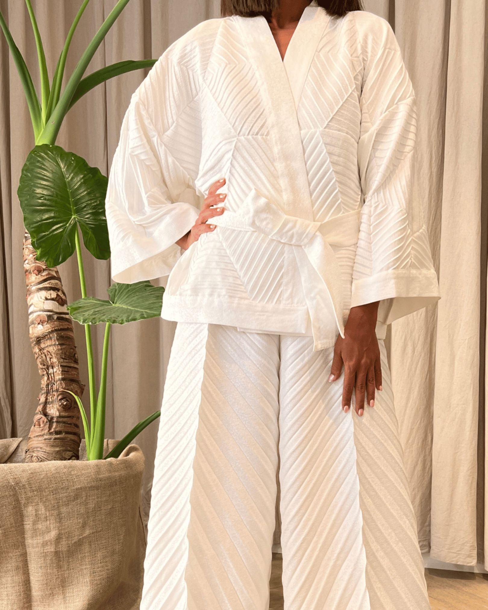 White 6 Wing Coat by FLounge