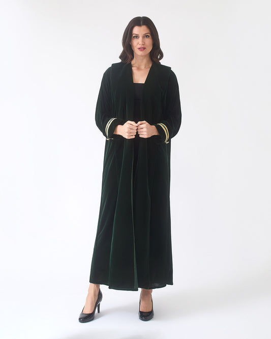 YARAKECH – Dark Green Embroidered Abaya