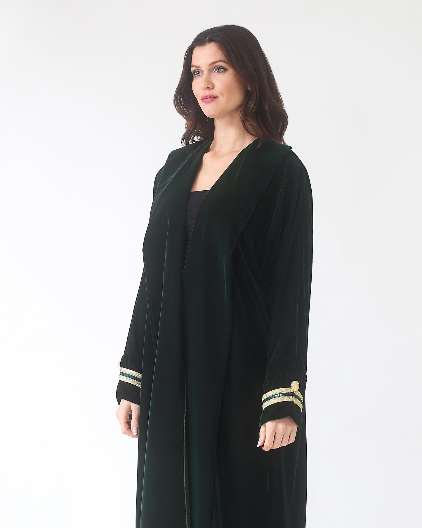 YARAKECH – Dark Green Embroidered Abaya