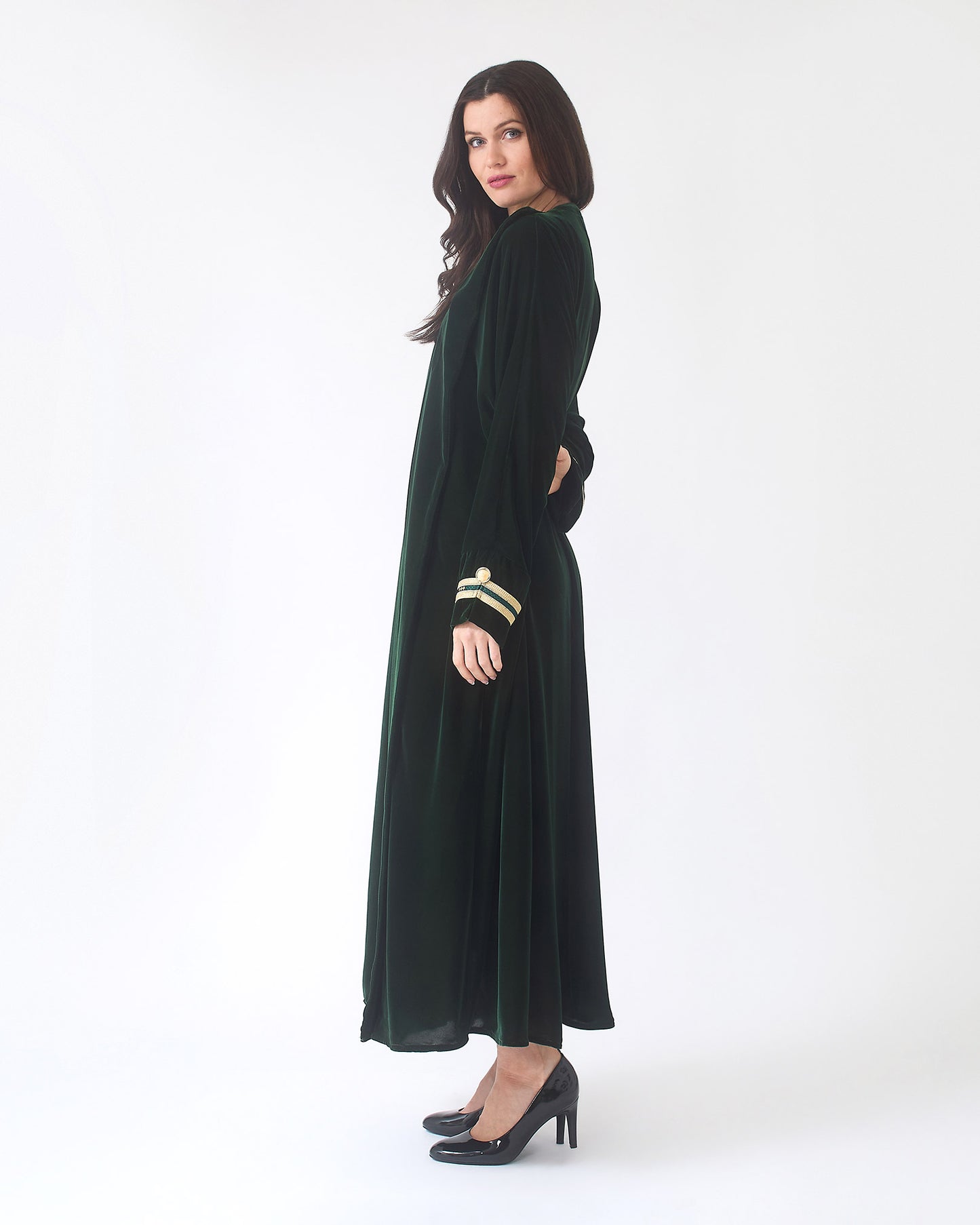 YARAKECH – Dark Green Embroidered Abaya