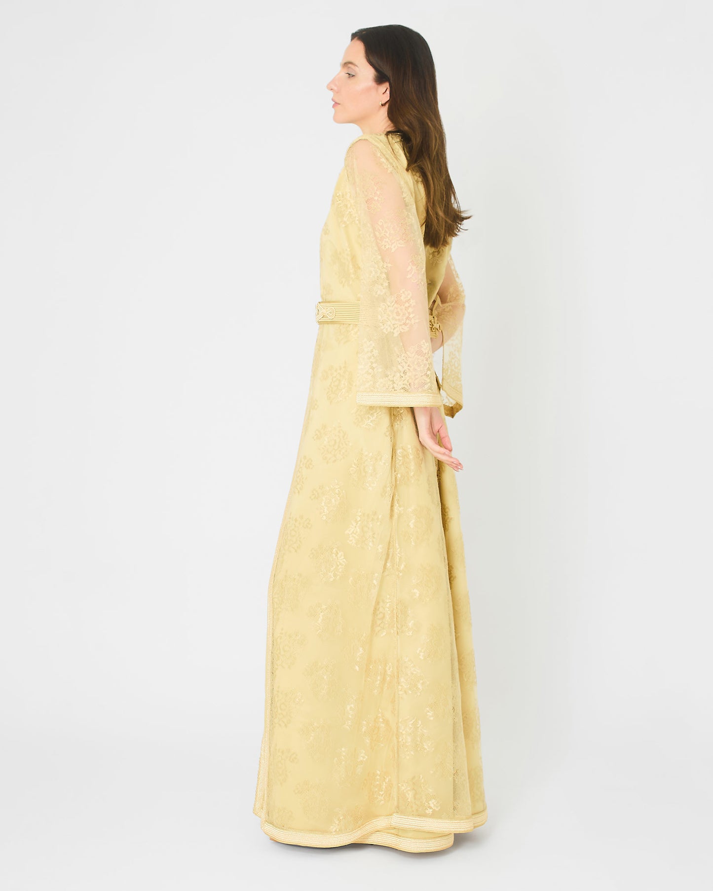 Yarakech - Golden Lace Two-Piece Kaftan