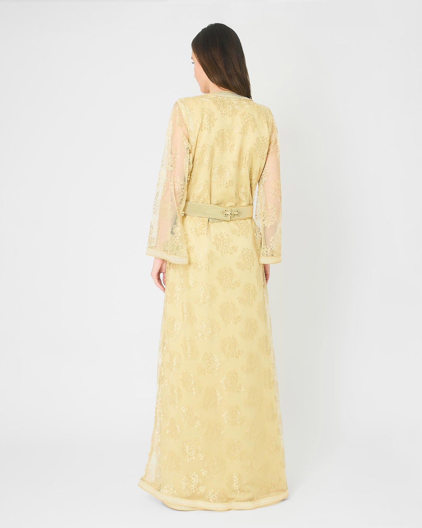 Yarakech - Golden Lace Two-Piece Kaftan