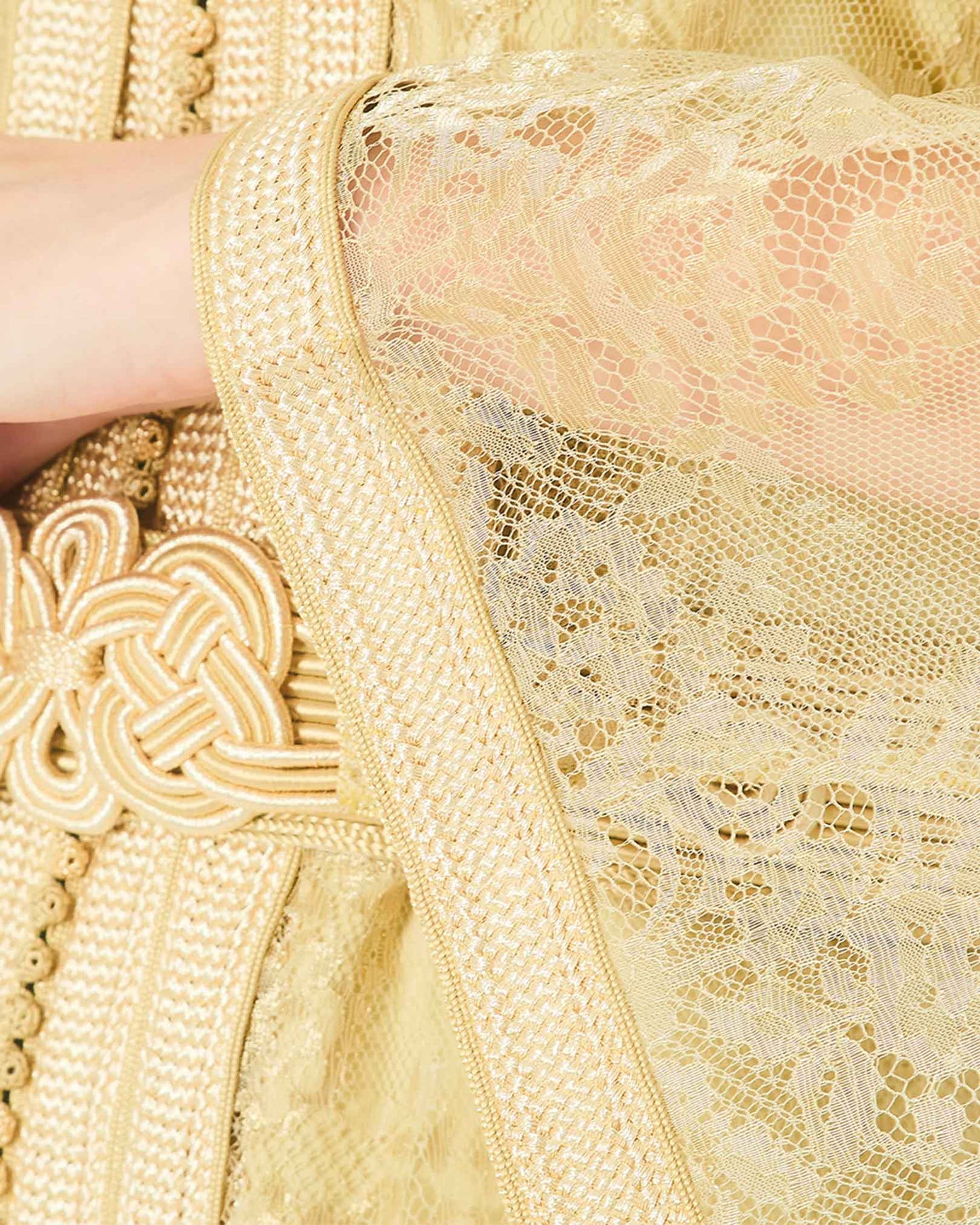 Yarakech - Golden Lace Two-Piece Kaftan