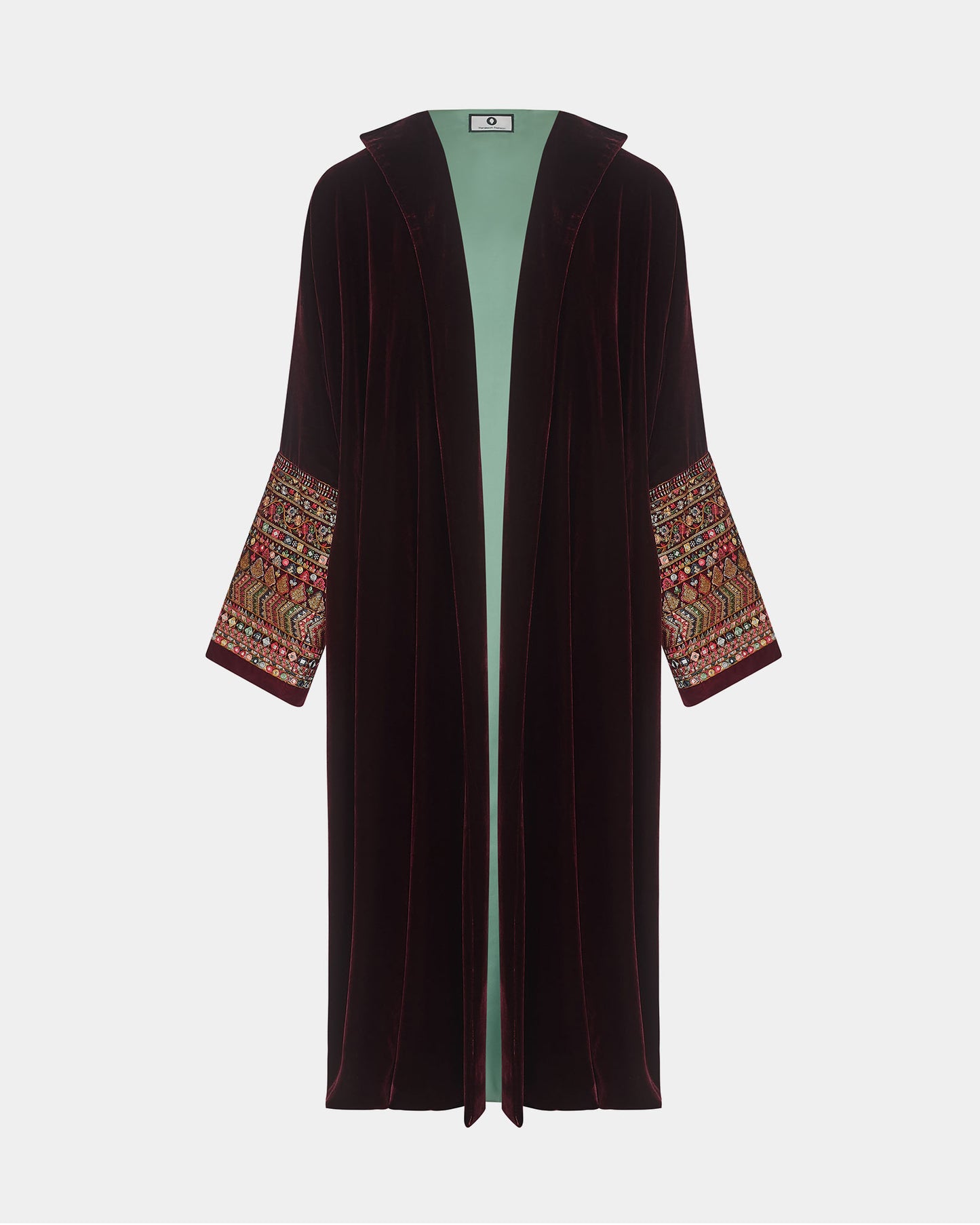 Yarakech - Burgundy Hand Embroidered Abaya
