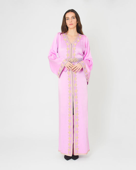 Pink Two-Piece Kaftan Set