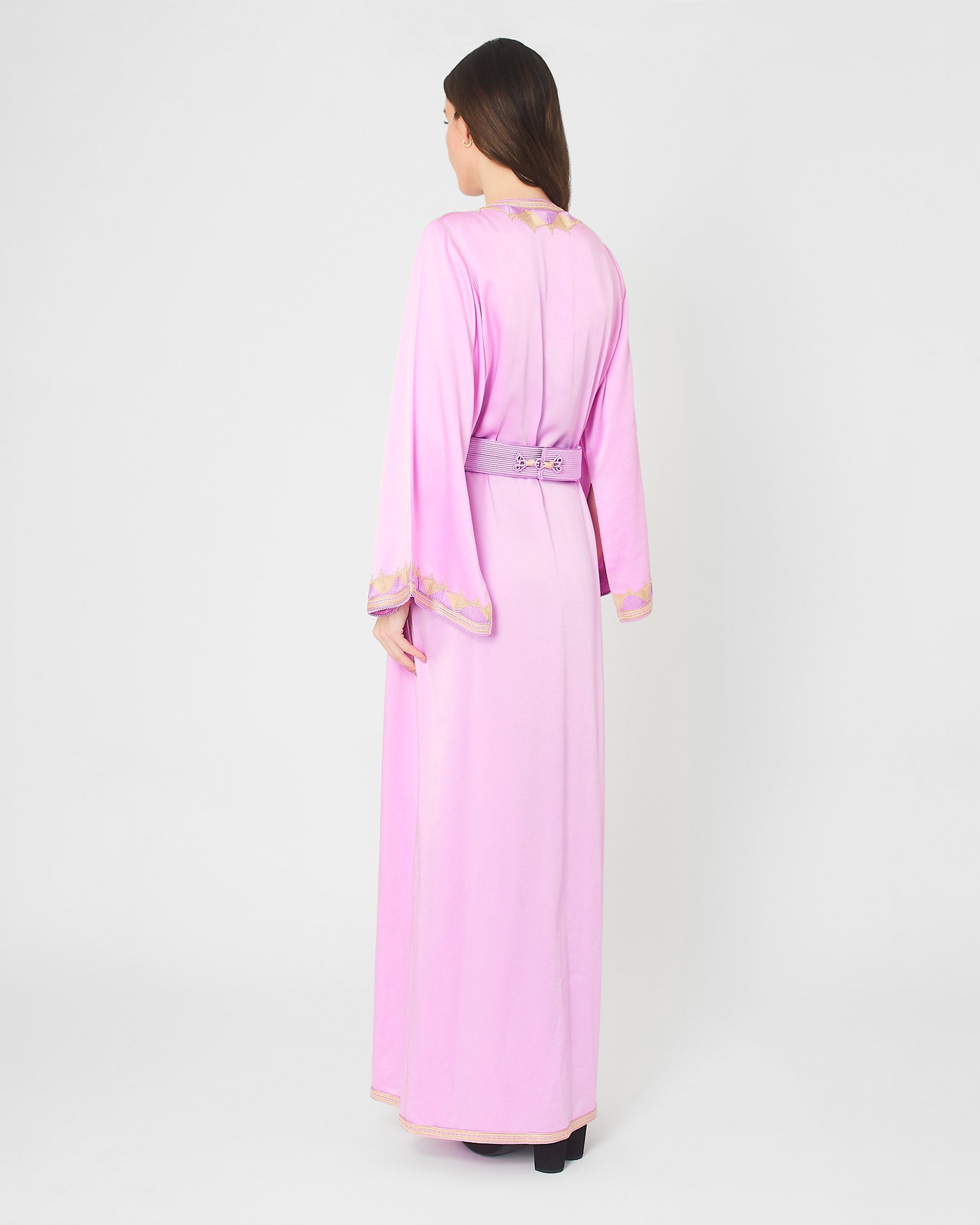 Yarakech Elegant Pink Two-piece Kaftan Set