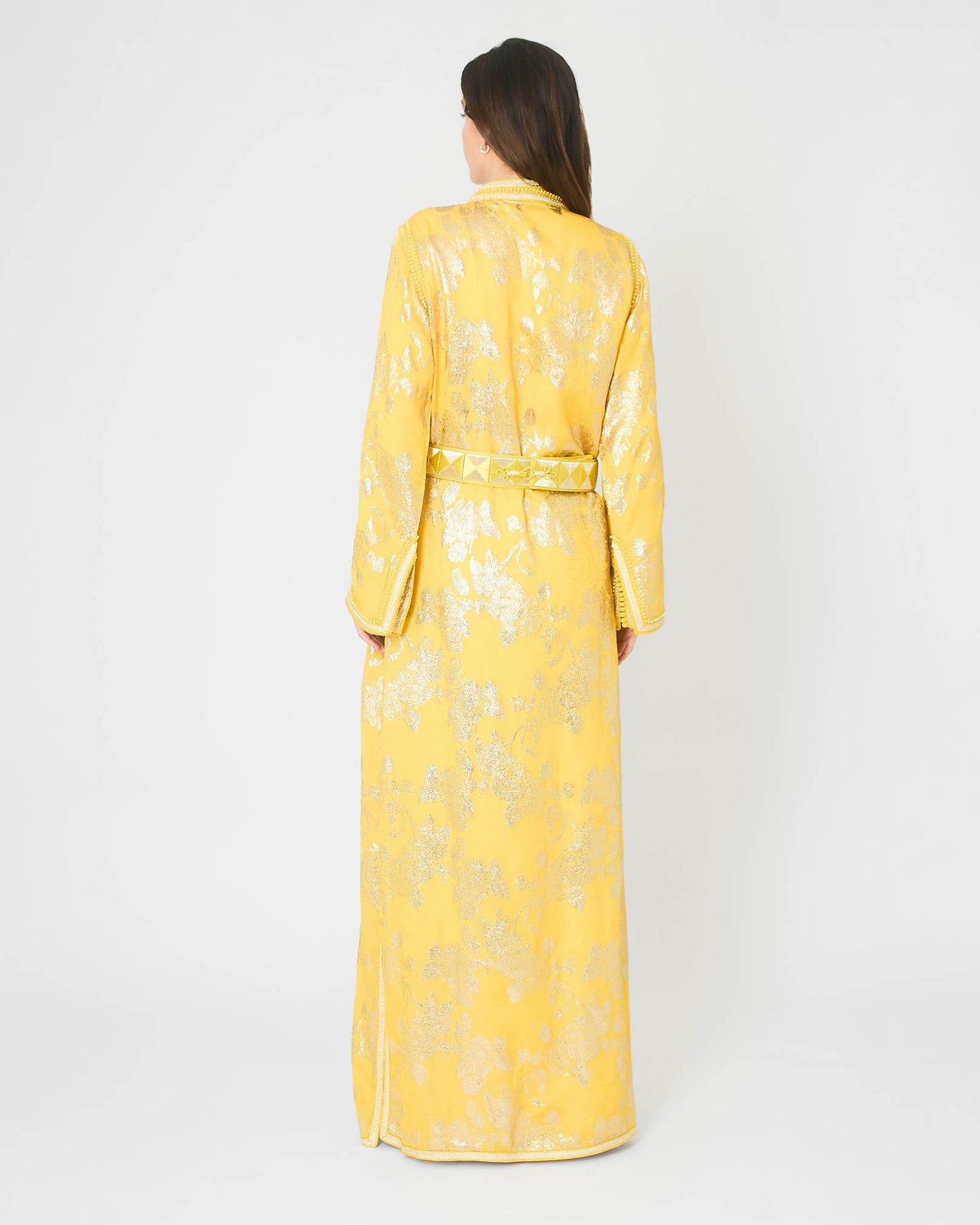 Yarakech - Gold Brocade Two-Piece Kaftan