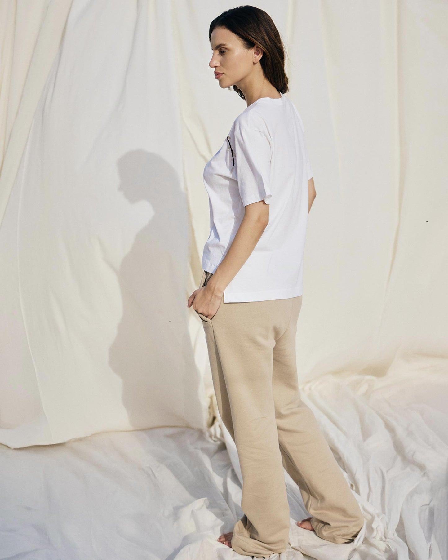 YMZ Cairo - Foglia Beige Pants
