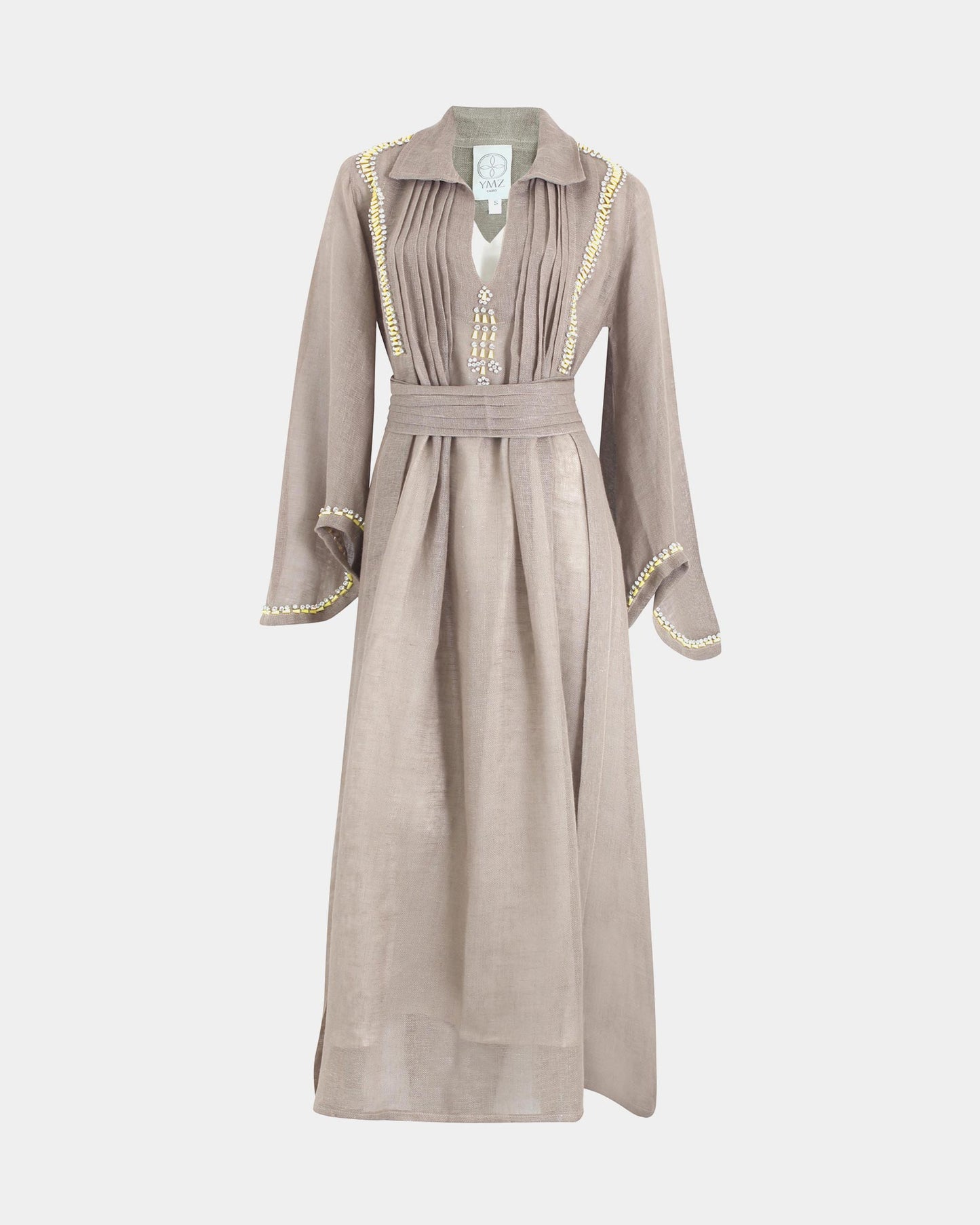 YMZ Cairo - La Raffia Preziosa Belted Dress