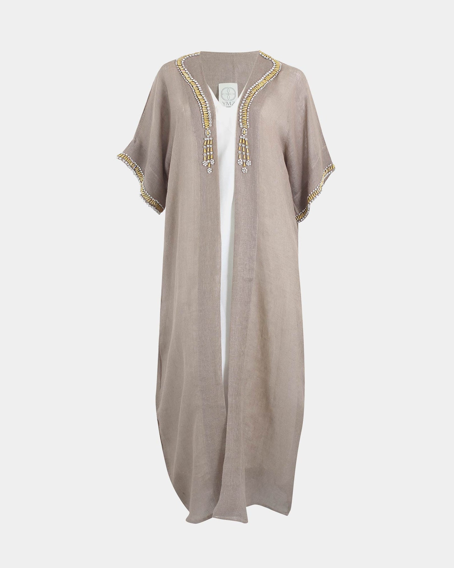 YMZ Cairo - La Raffia Preziosa Necklace Open Kaftan