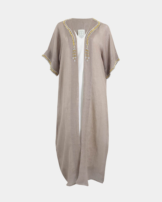 YMZ Cairo - La Raffia Preziosa Necklace Open Kaftan