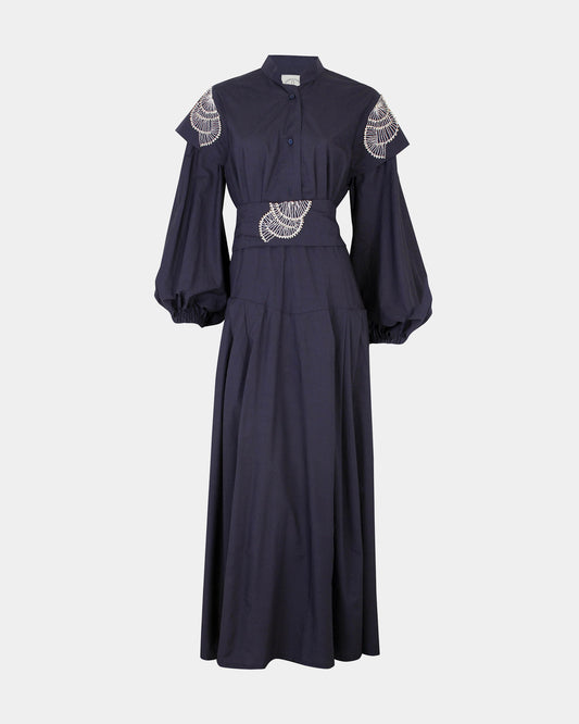 YMZ Cairo - Navy Mosaic Kaftan